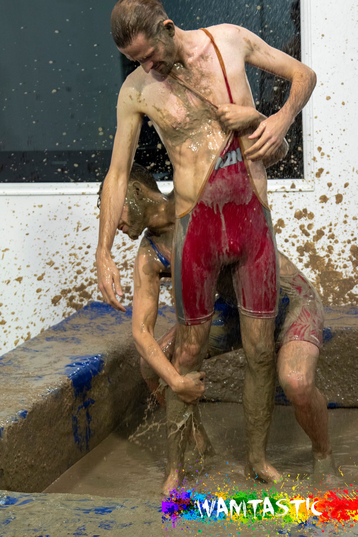 James & Adam Suits & Singlets Mud Fight Video